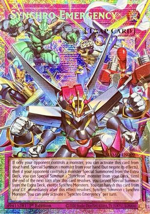 Synchro Emergency (Starlight Rare) (Extended Art) (MAMO-EN009) - Magnificent Monsters 1st Edition