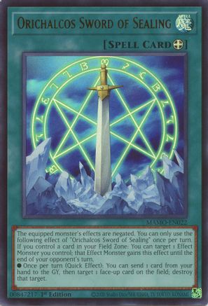 Orichalcos Sword of Sealing (MAMO-EN022) - Magnificent Monsters 1st Edition