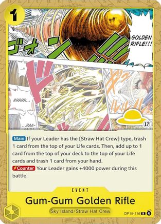 Gum-Gum Golden Rifle (Luffy Deck) (OP15-116) - Set Sail Deck Set