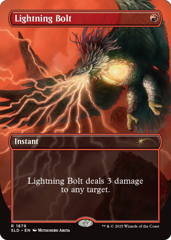 Lightning Bolt (SLD-1879) - Secret Lair Drop (Borderless)