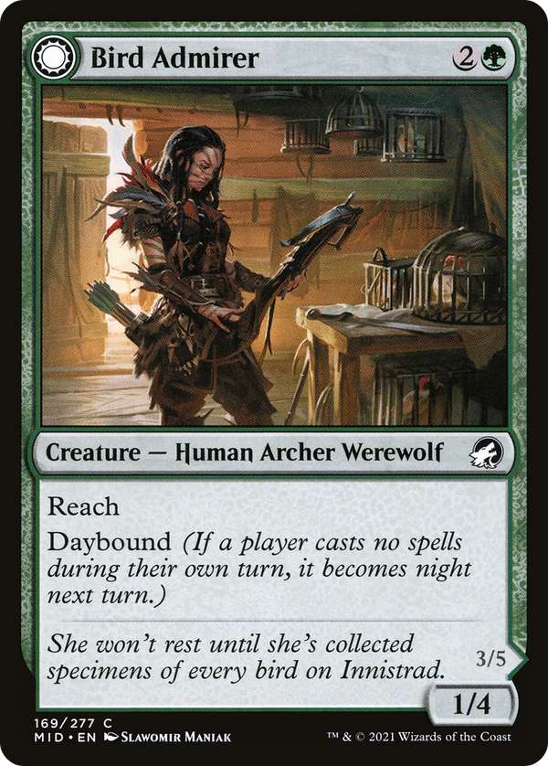 Bird Admirer (MID-169) - Innistrad: Midnight Hunt: (Double Faced Transform) Foil