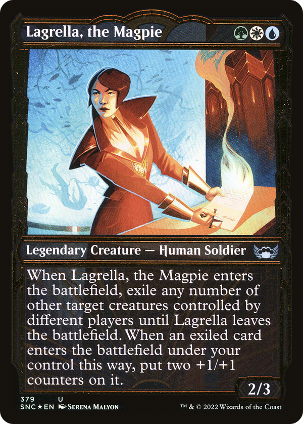 Lagrella, the Magpie (Gilded Foil) (SNC-379) - Streets of New Capenna: (Showcase) Foil