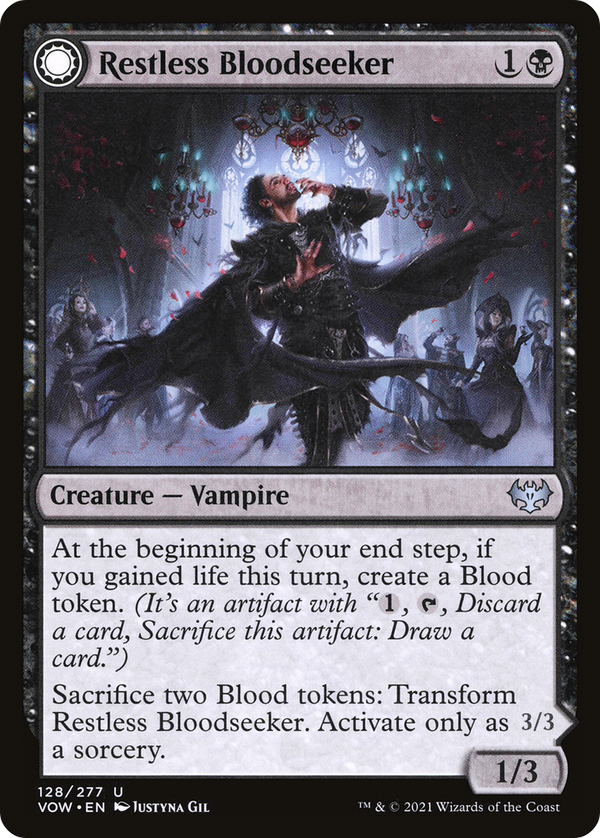 Restless Bloodseeker (VOW-128) - Innistrad: Crimson Vow: (Double Faced Transform)