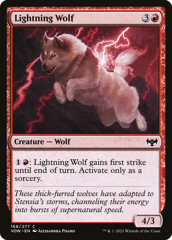 Lightning Wolf (VOW-168) - Innistrad: Crimson Vow Foil