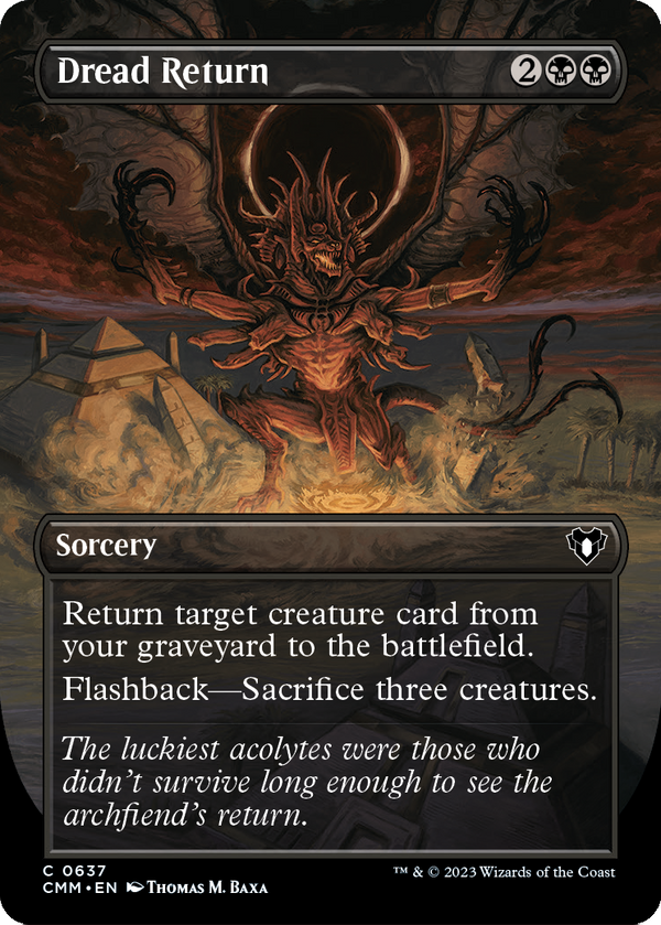 Dread Return (Borderless) (CMM-637) - Commander Masters