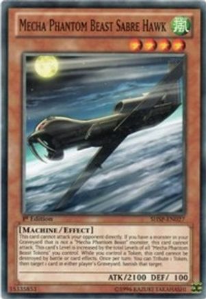 Mecha Phantom Beast Sabre Hawk (SHSP-EN027) - Shadow Specters Unlimited