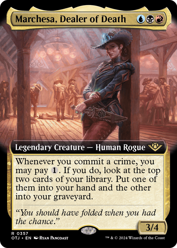 Marchesa, Dealer of Death (Extended Art) (OTJ-357) - Outlaws of Thunder Junction: (Extended Art) Foil