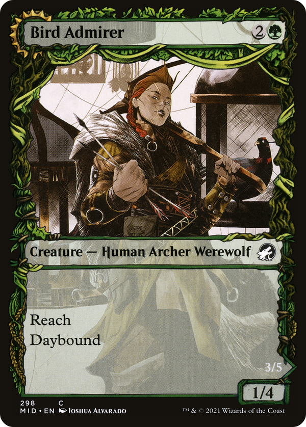 Bird Admirer (Showcase) (MID-298) - Innistrad: Midnight Hunt: (Showcase, Double Faced Transform)