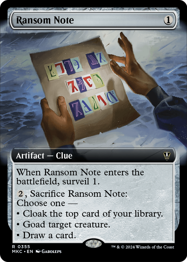 Ransom Note (0355) (Extended Art) (MKC-355) - Murders at Karlov Manor Commander: (Extended Art)