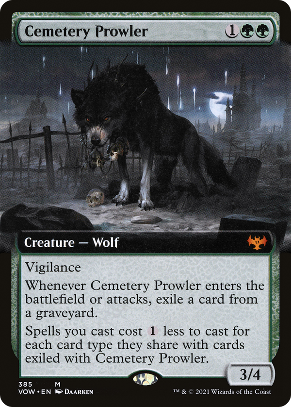 Cemetery Prowler (Extended Art) (VOW-385) - Innistrad: Crimson Vow: (Extended Art)
