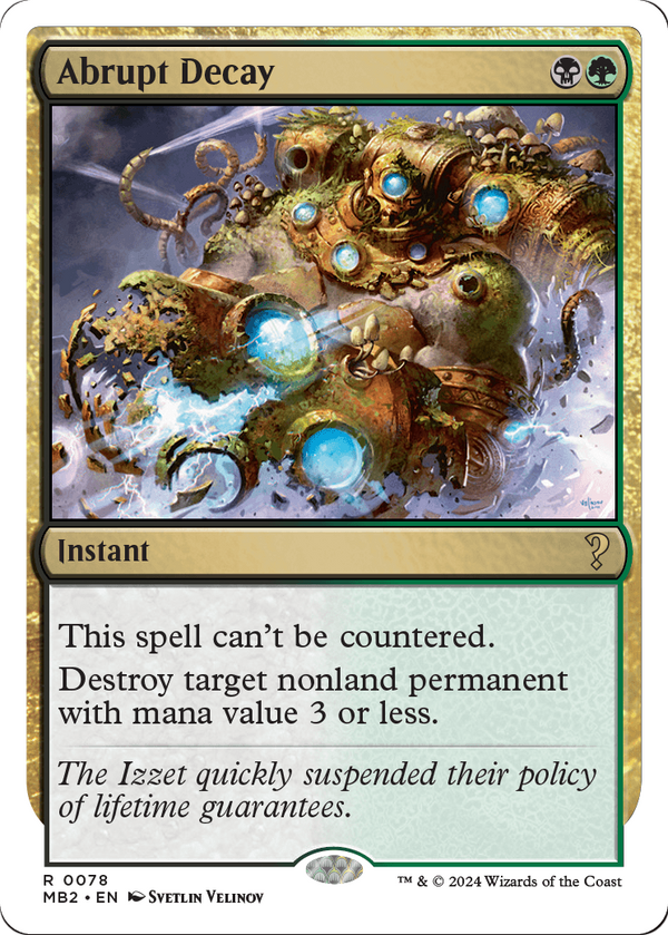 Abrupt Decay (White Border) (MB2-078) - Mystery Booster 2