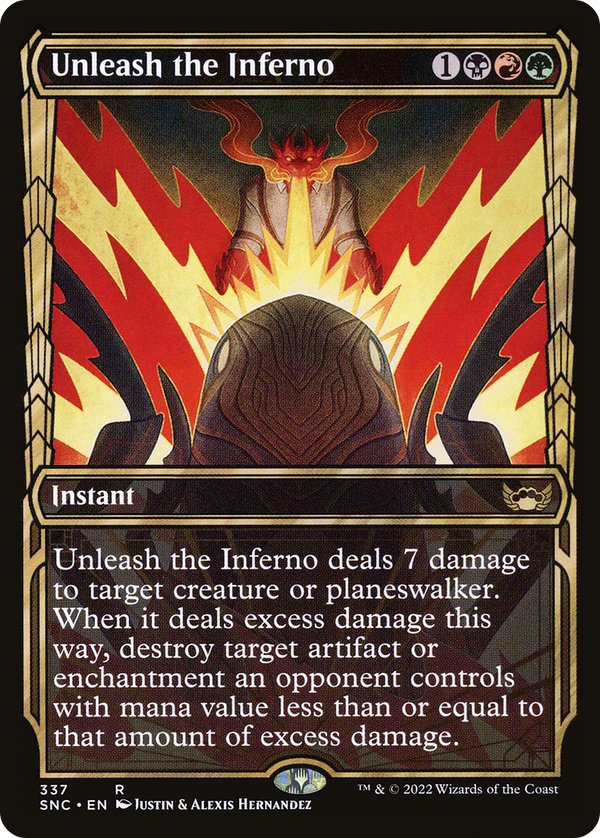 Unleash the Inferno (Showcase) (SNC-337) - Streets of New Capenna: (Showcase) Foil