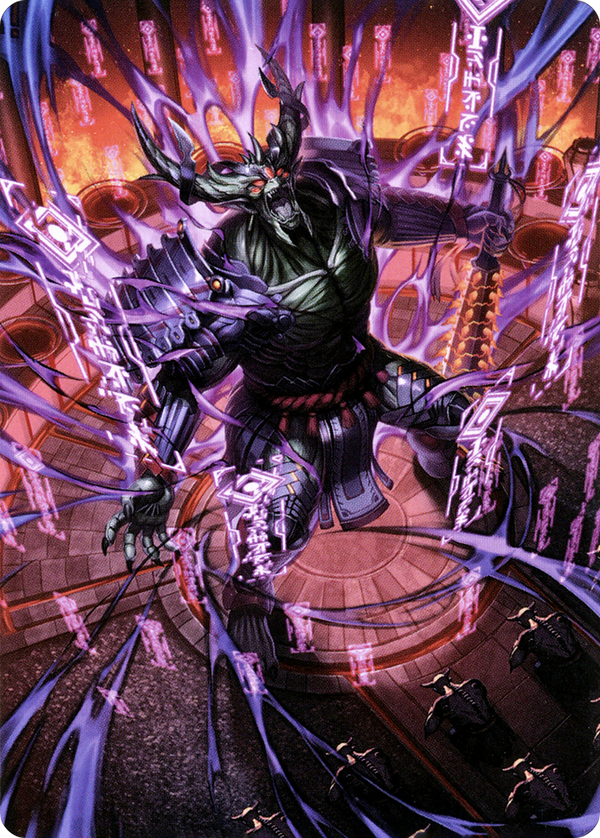 Hidetsugu, Devouring Chaos // Hidetsugu, Devouring Chaos (ANEO-056) - Neon Dynasty Art Series (Borderless) Foil