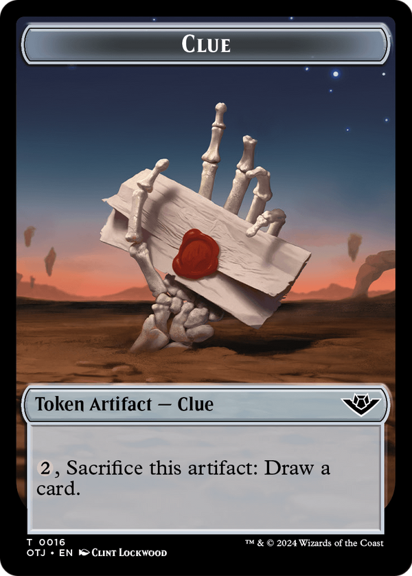 Clue (TOTJ-016) - Outlaws of Thunder Junction Tokens