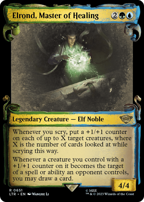 Elrond, Master of Healing (Showcase Scrolls) (LTR-651) - The Lord of the Rings: Tales of Middle-earth: (Showcase) Foil