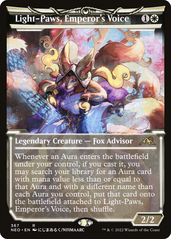 Light-Paws, Emperor's Voice (Showcase) (NEO-367) - Kamigawa: Neon Dynasty: (Showcase) Foil