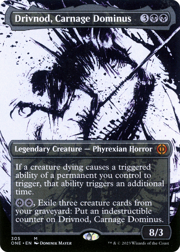 Drivnod, Carnage Dominus (Showcase) (ONE-305) - Phyrexia: All Will Be One: (Showcase) (Borderless)