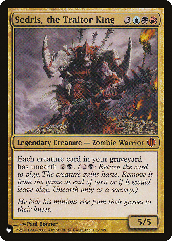 Sedris, the Traitor King (LIST-ALA-193) - The List