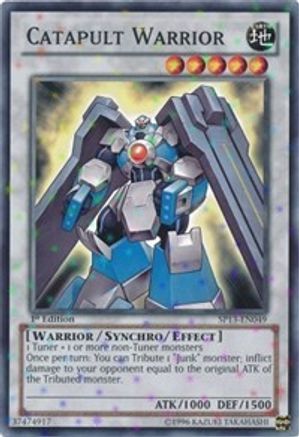 Catapult Warrior (Starfoil) (SP13-EN049) - Star Pack 2013 1st Edition