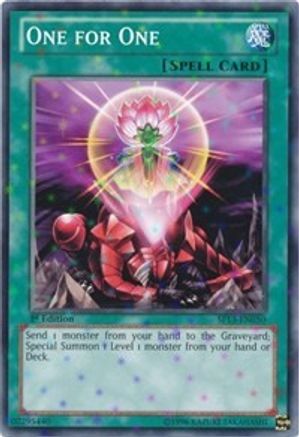 One for One (Starfoil) (SP13-EN050) - Star Pack 2013 1st Edition
