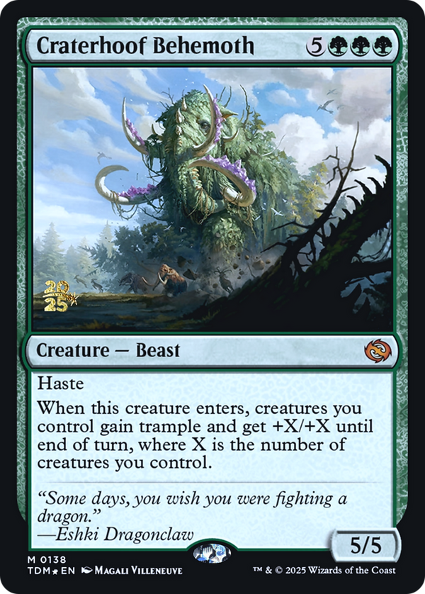 Craterhoof Behemoth (PRE-138) - Prerelease Cards Foil