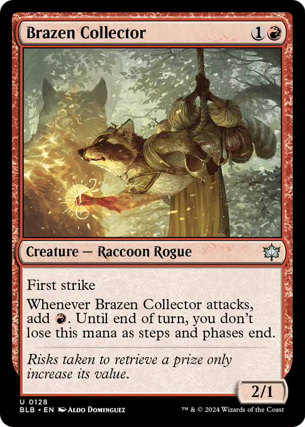 Brazen Collector (BLB-128) - Bloomburrow Foil