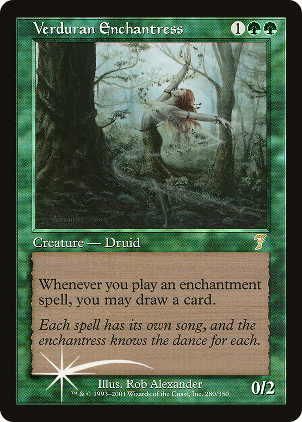 Verduran Enchantress (7ED-280★) - 7th Edition Foil