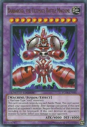 Barbaroid, the Ultimate Battle Machine (YG08-EN001) - Yu-Gi-Oh! GX Manga Promotional Cards Limited