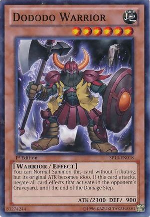 Dododo Warrior (Starfoil) (SP14-EN018) - Star Pack 2014 1st Edition
