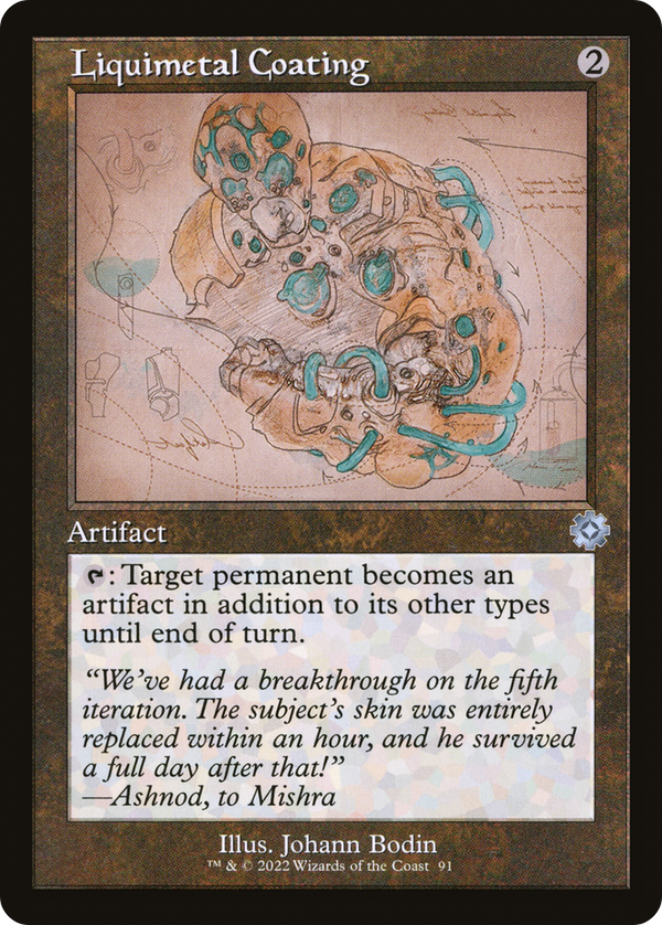 Liquimetal Coating (Schematic) (BRR-091) - The Brothers' War Retro Artifacts Foil