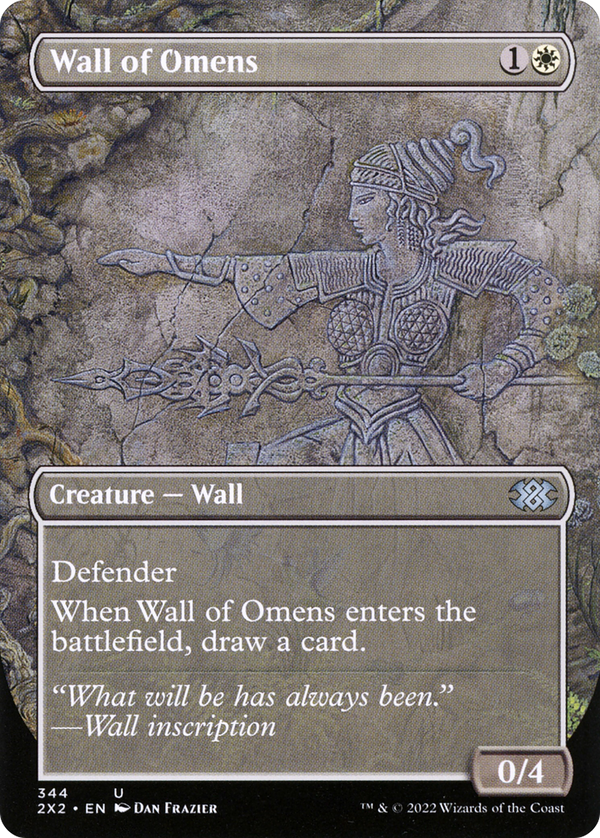 Wall of Omens (Borderless) (2X2-344) - Double Masters 2022