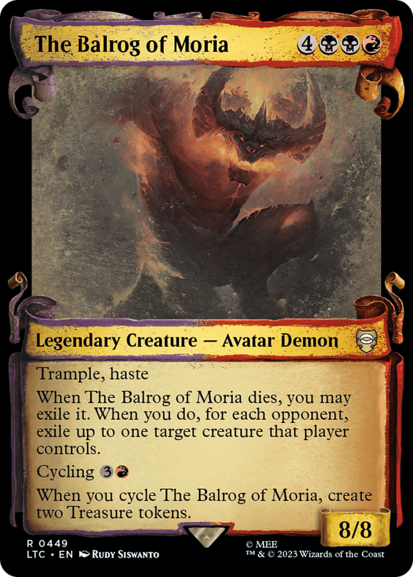 The Balrog of Moria (Showcase Scrolls) (LTC-449) - Tales of Middle-earth Commander: (Showcase)