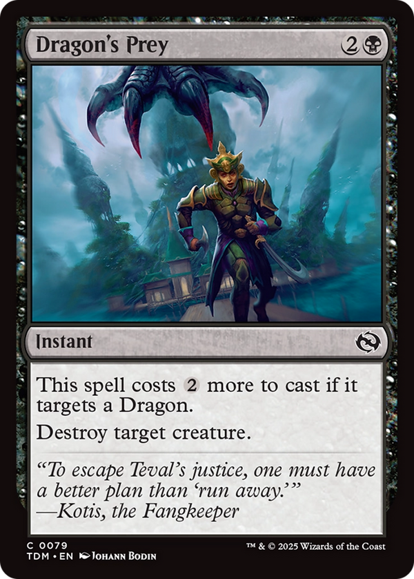Dragon's Prey (TDM-079) - Tarkir: Dragonstorm Foil