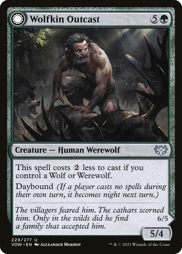Wolfkin Outcast (VOW-229) - Innistrad: Crimson Vow: (Double Faced Transform)
