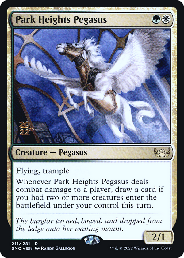 Park Heights Pegasus (PRE-211) - Streets of New Capenna Promos Foil