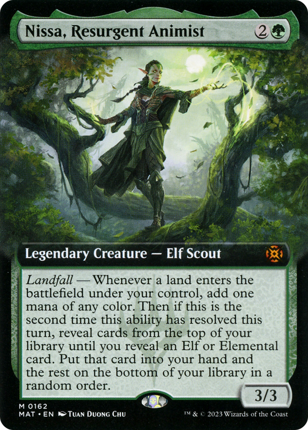 Nissa, Resurgent Animist (Extended Art) (MAT-162) - March of the Machine: The Aftermath: (Extended Art) Foil
