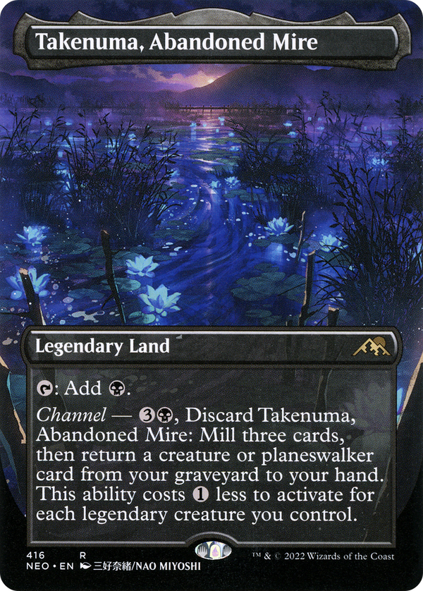 Takenuma, Abandoned Mire (Borderless) (NEO-416) - Kamigawa: Neon Dynasty Foil