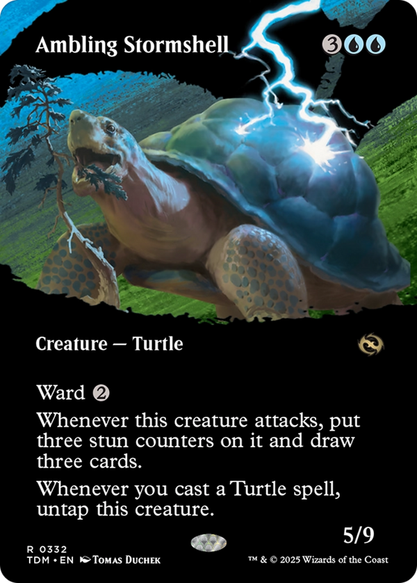 Ambling Stormshell (Borderless) (TDM-332) - Tarkir: Dragonstorm: (Showcase)