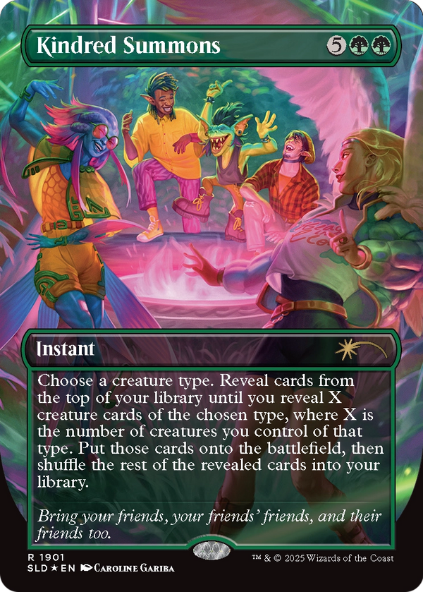 Kindred Summons (SLD-1901) - Secret Lair Drop (Borderless) Foil