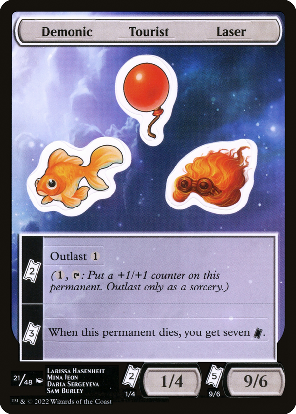 Demonic Tourist Laser (UNF-021) - Unfinity Sticker Sheets