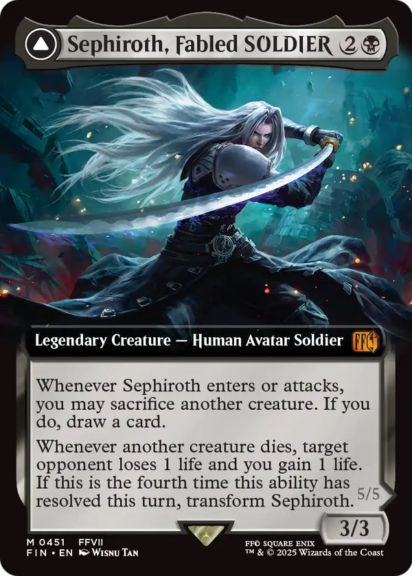 Sephiroth, Fabled SOLDIER (Extended Art) (FIN-451) - FINAL FANTASY: (Extended Art) Foil