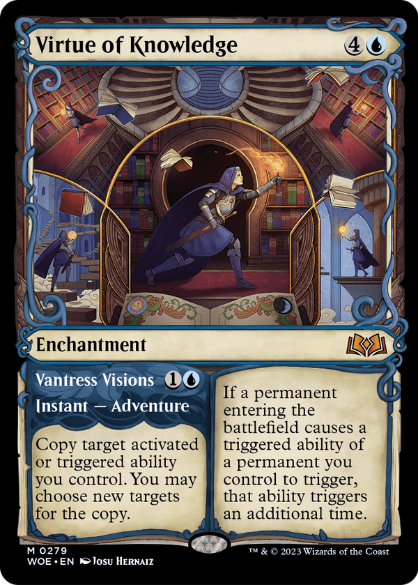 Virtue of Knowledge (Showcase) (WOE-279) - Wilds of Eldraine: (Showcase)