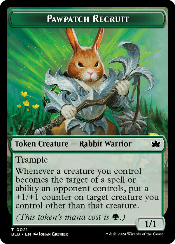 Pawpatch Recruit Token (BLB-021) - Bloomburrow Tokens