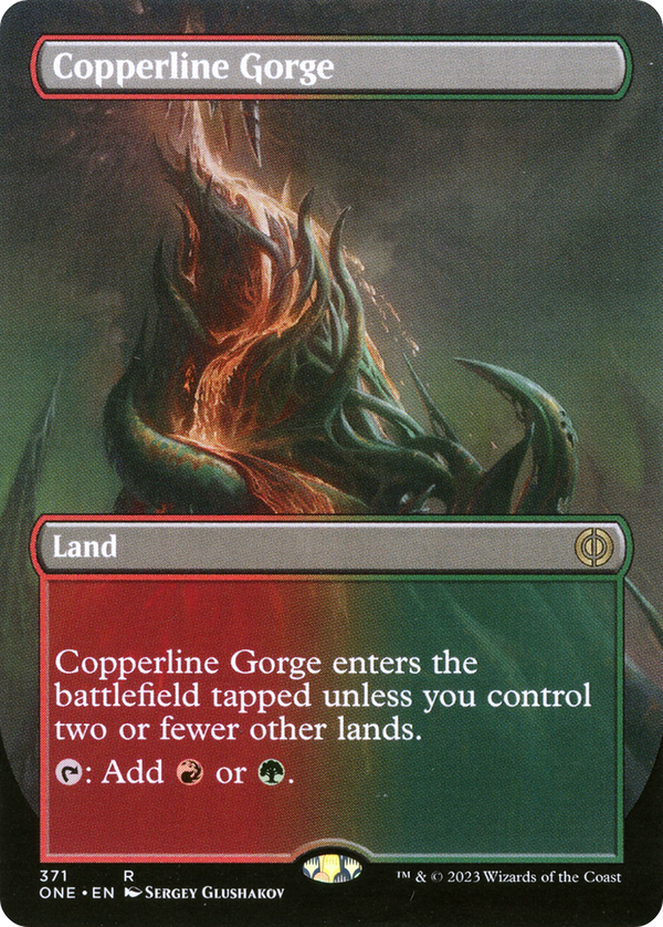 Copperline Gorge (Borderless) (ONE-371) - Phyrexia: All Will Be One