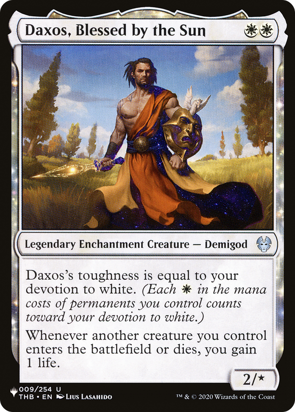 Daxos, Blessed by the Sun (LIST-THB-9) - The List: (enchantment)