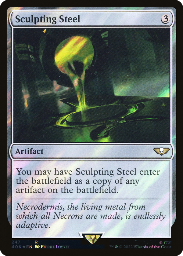Sculpting Steel (Surge Foil) (40K-247) - Warhammer 40,000 Commander Foil