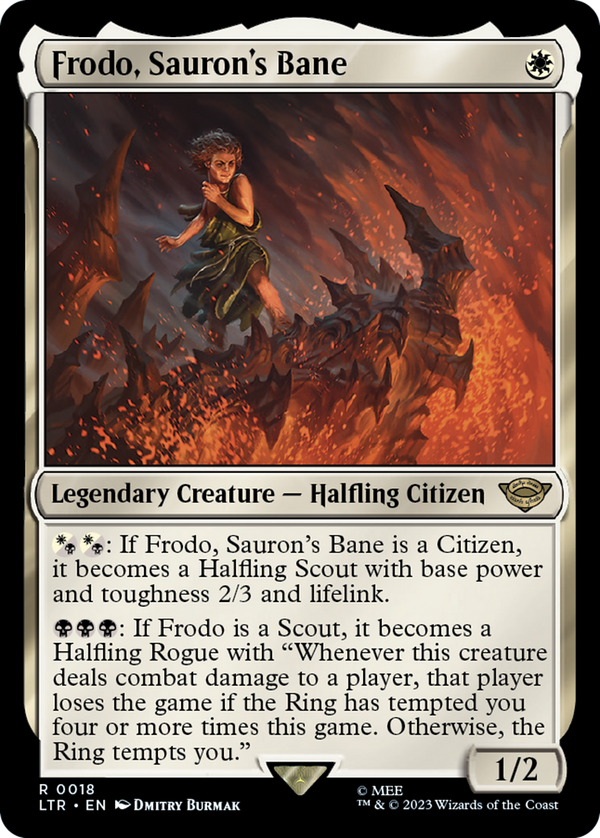 Frodo, Sauron's Bane (LTR-018) - The Lord of the Rings: Tales of Middle-earth Foil