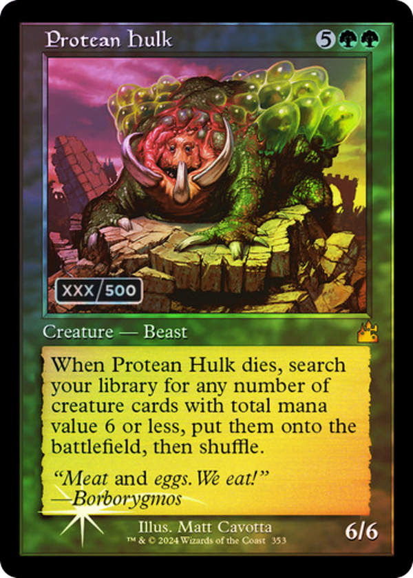 Protean Hulk (Retro Frame) (Serial Numbered) (RVR-353) - Ravnica Remastered Foil