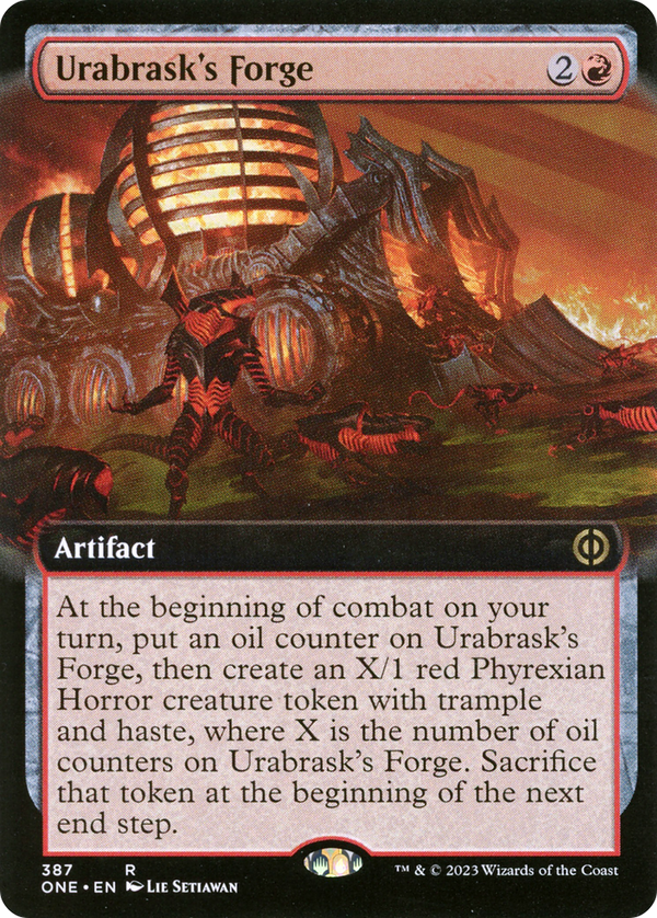 Urabrask's Forge (Extended Art) (ONE-387) - Phyrexia: All Will Be One: (Extended Art) Foil