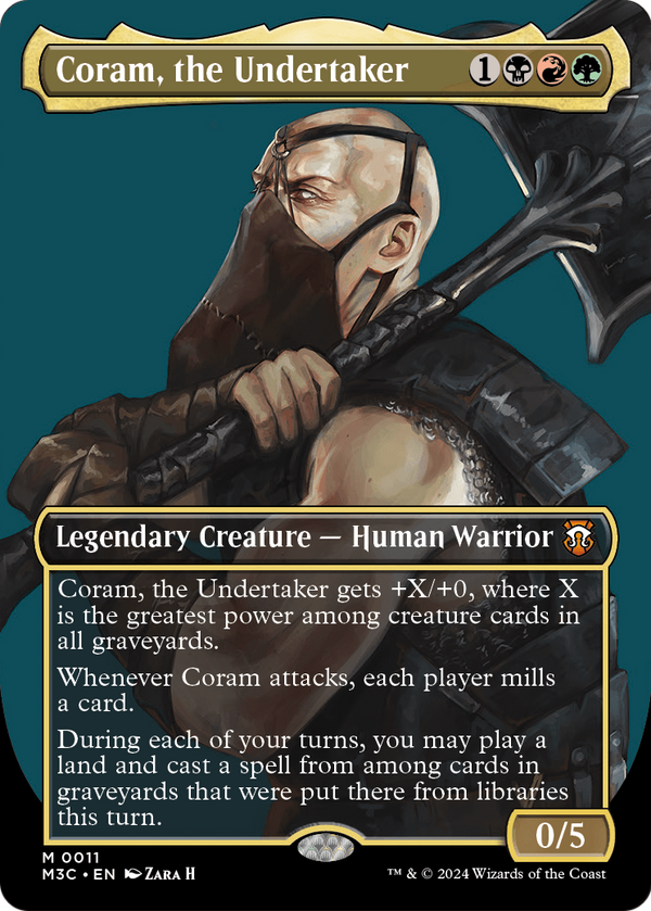 Coram, the Undertaker (Borderless) (M3C-011) - Modern Horizons 3 Commander